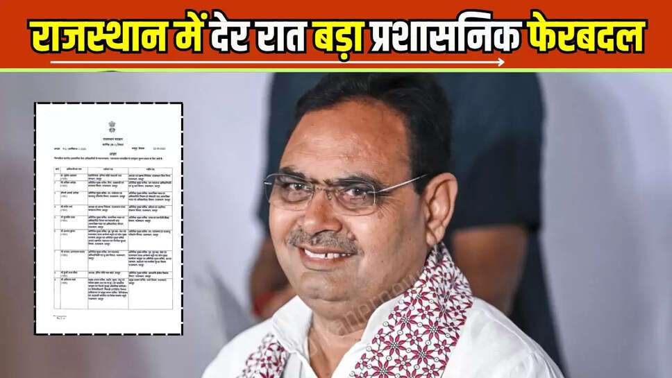 Rajasthan News,Rajasthan IAS Transfer,Rajasthan IAS Transfer List,Rajasthan IAS Transfer News,Rajasthan IAS Transfer List Today,Rajasthan IAS Transfer List 2025,