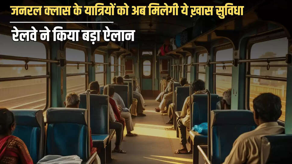 Indian Railway: पहली बार जनरल क्लास के यात्रियों को अब मिलेगी ये ख़ास सुविधा, रेलवे ने किया बड़ा ऐलान