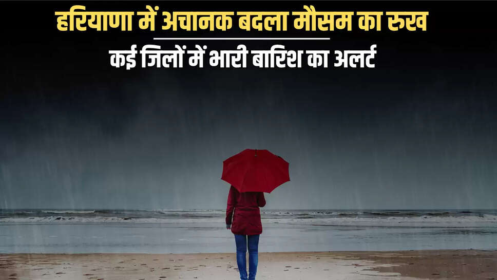 Weather Update : हरियाणा में अचानक बदला मौसम का रुख,  कई जिलों में तेज हवाओं के साथ भारी बारिश का अलर्ट 