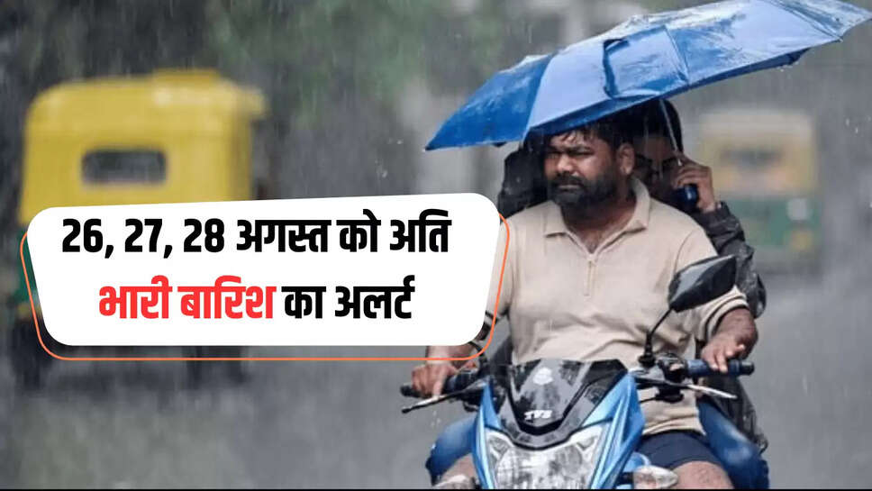 Heavy Rain Alert, August 26-28, IMD Warning, Yellow Alert, 7 Districts, Rain Forecast, Punjab Kesari News"