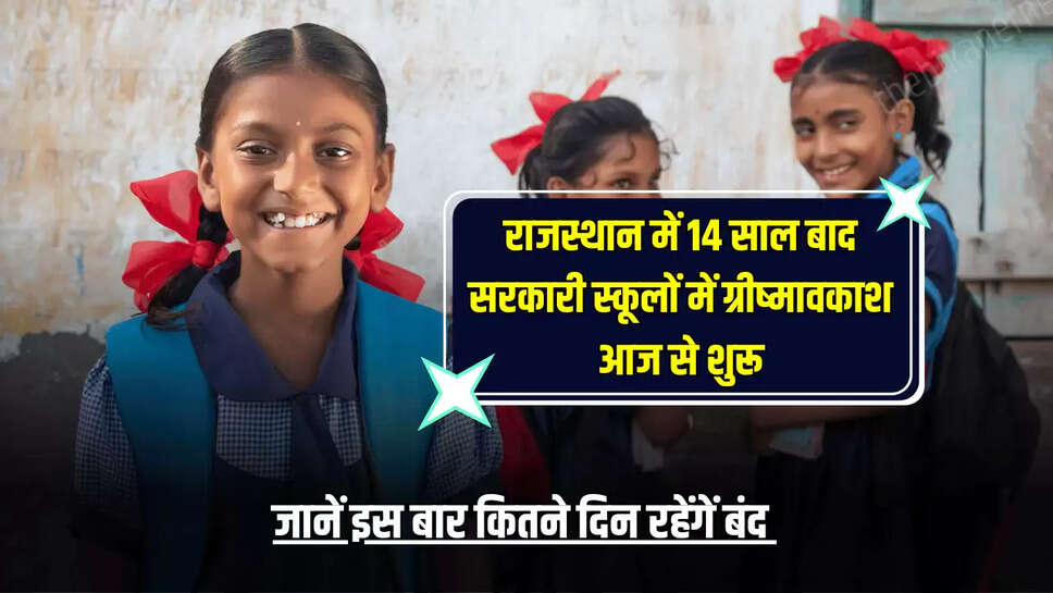Summer Holiday : राजस्थान में 14 साल बाद सरकारी स्कूलों में ग्रीष्मावकाश आज से शुरू, जानें इस बार कितने दिन रहेंगें बंद 