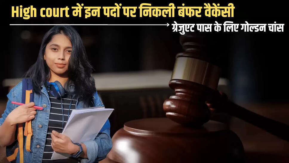 High court में इन पदों पर निकली बंफर वैकेंसी, ग्रेजुएट पास के लिए गोल्डन चांस, लाखों में मिलेगी हर महीने सैलरी 