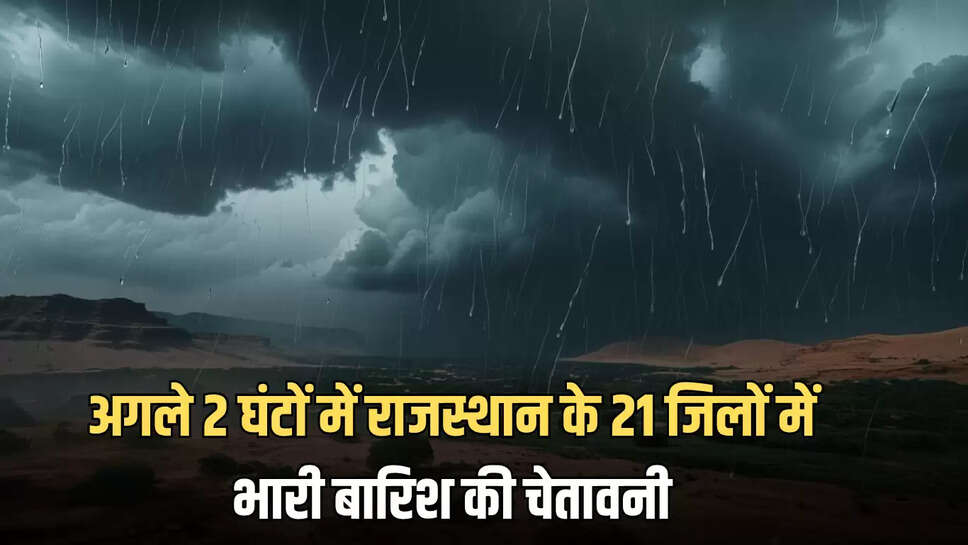 heavy rain warning, imd rain alert, Rain alert in 21 districts, rainfall expected within 3 hours, rajasthan mausam update, rajasthan rain, 