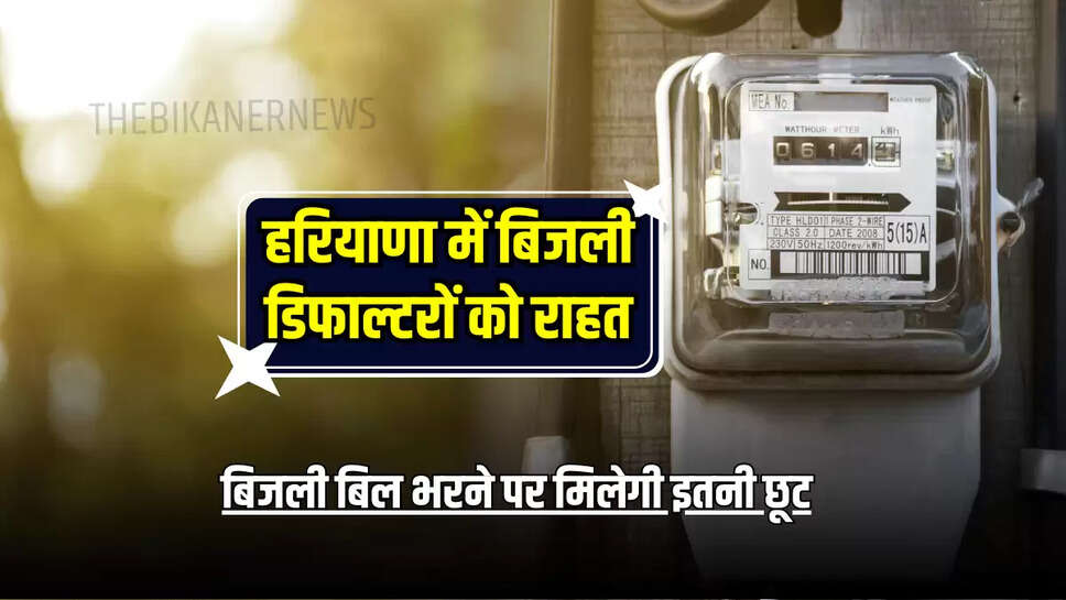 हरियाणा में बिजली डिफाल्टरों को राहत