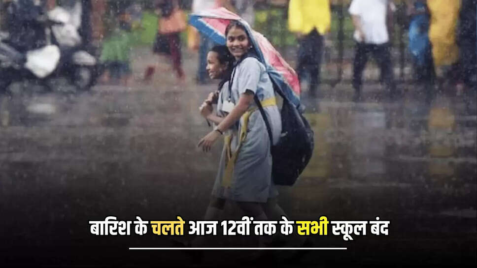 Heavy Rain Alert : बारिश का तांडव फिर से शरू, रेलवे स्टेशन पर भरा पानी; आज 12वीं तक के सभी स्कूल बंद