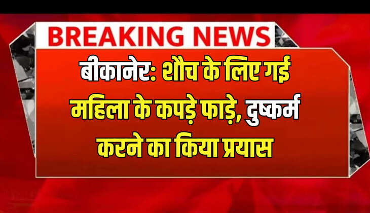 बीकानेर: शौच के लिए गई महिला के कपड़े फाड़े,दुष्कर्म करने का किया प्रयास