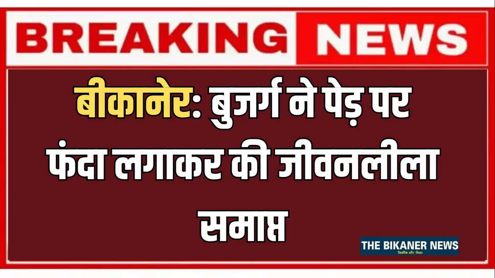 बीकानेर: बुजर्ग ने पेड़ पर फंदा लगाकर की जीवनलीला समाप्त