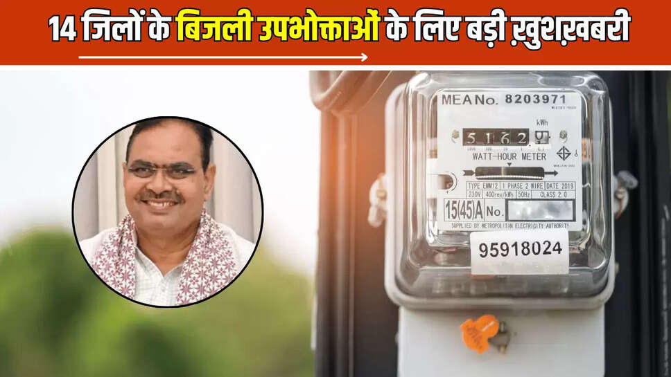 Rajasthan Electricty Bill : राजस्थान के इन 14 जिलों के बिजली उपभोक्ताओं के लिए बड़ी ख़ुशख़बरी, भजनलाल सरकार ने दी बड़ी सौगात 
