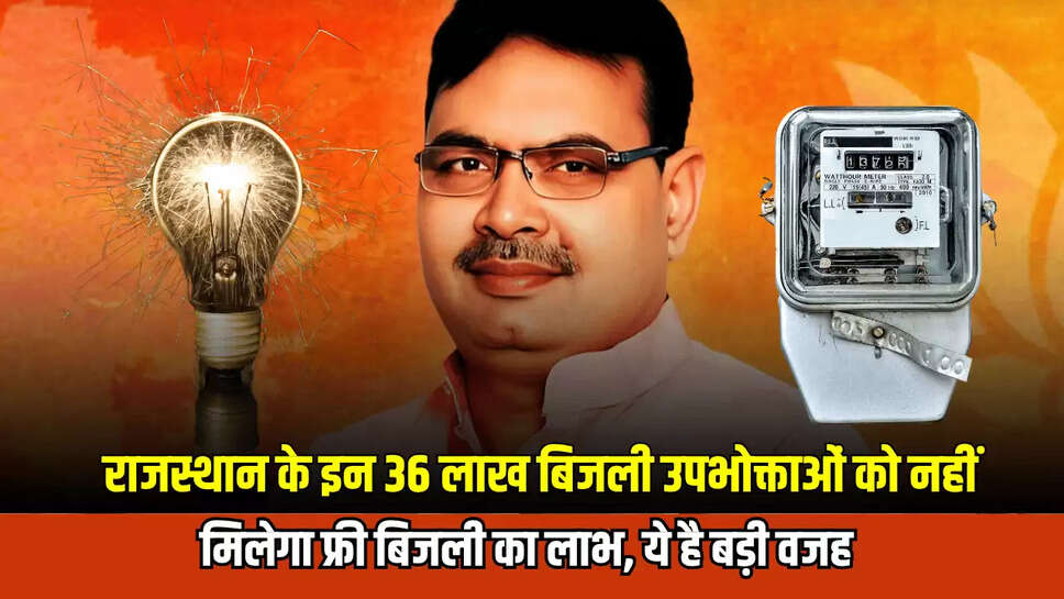 Rajasthan Free Electricty: राजस्थान के इन 36 लाख बिजली उपभोक्ताओं को नहीं मिलेगा फ्री बिजली का लाभ, ये है बड़ी वजह 
