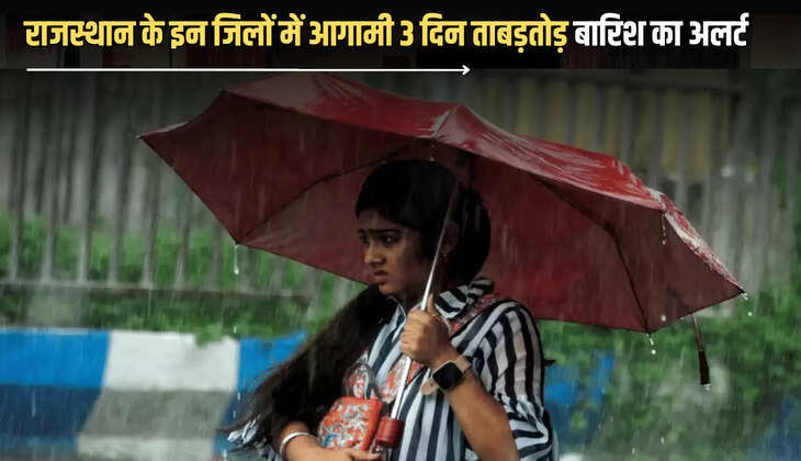 Rajasthan Weather Update : मानसून ट्रफ से बदला राजस्थान का मौसम! इन जिलों में आगामी 3 दिन ताबड़तोड़ बारिश का अलर्ट