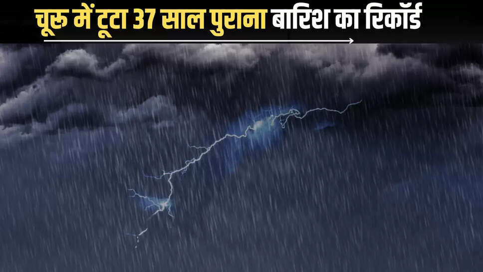 Churu rain record,early monsoon,heavy rainfall,IMD jaipur,India Monsoon Update,Monsoon 2025,rainfall record India,Rajasthan Weather,Southwest Monsoon,Weather Alert Rajasthan
